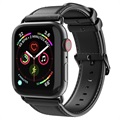 Bracelet Apple Watch Series 7/SE/6/5/4/3/2/1 en Cuir Dux Ducis - 41mm/40mm/38mm - Noir