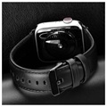 Bracelet Apple Watch Series 7/SE/6/5/4/3/2/1 en Cuir Dux Ducis - 45mm/44mm/42mm - Noir
