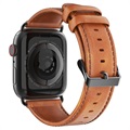 Bracelet Apple Watch Series 7/SE/6/5/4/3/2/1 en Cuir Dux Ducis - 45mm/44mm/42mm - Marron