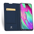 Étui à Rabat Samsung Galaxy A40 Dux Ducis Skin Pro - Bleu Foncé