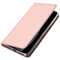 Étui à Rabat iPhone 11 avec Porte-Cartes Dux Ducis Skin Pro - Rose Doré