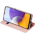 Étui à Rabat Samsung Galaxy A22 5G, Galaxy F42 5G Dux Ducis Skin Pro - Rose