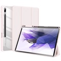 Étui à Rabat Samsung Galaxy Tab S7+/S7 FE/S8+ Tri-Fold Dux Ducis Toby - Rose Clair