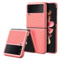 Coque Samsung Galaxy Z Flip3 5G Revêtue de Cuir Dux Ducis Venice - Rose