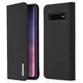 Étui Portefeuille Samsung Galaxy S10+ en Cuir Dux Ducis Wish - Noir