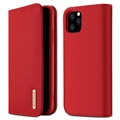 Étui Portefeuille iPhone 11 Pro en Cuir Dux Ducis Wish (Emballage ouvert - Acceptable) - Rouge