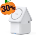 Station de recharge sans fil Duzzona W20 4-en-1 avec Veilleuse - 15W - Blanc