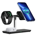 Support de Charge Magnétique Sans Fil 3-en-1 Duzzona W6 - 15W