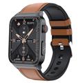 Smartwatch avec Surveillance de la Santé E500 - Bracelet Élégant - Marron