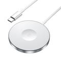 ESSAGER 3-en-1 Chargeur magnétique sans fil 15W pour iPhone 12 / 13 / 14 / 15, AirPods, iWatch Slim Charging Pad