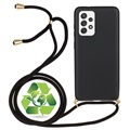 Coque Samsung Galaxy A52 5G, Galaxy A52s Biodégradable avec Lanière Ligne Éco Saii - Noire