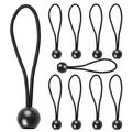 Cordes de tente élastiques avec boule en plastique - 10 pièces