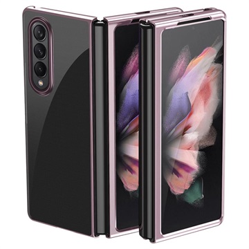 Coque Samsung Galaxy Z Fold3 5G avec Cadre Galvanisé - Rose Doré