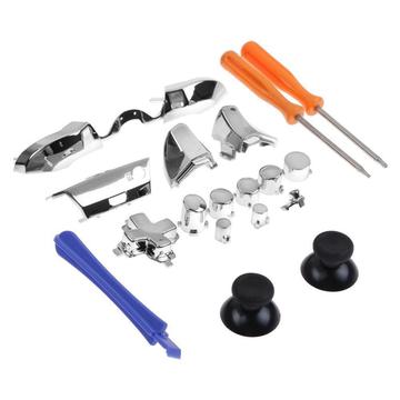 Kit de pièces de rechange galvanisées pour la manette Xbox One Elite - Argent