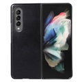 Étui Portefeuille Samsung Galaxy Z Fold4 5G en Cuir Elegant - Noir