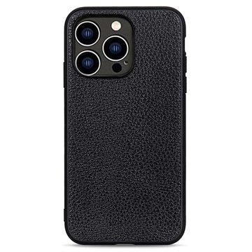 Coque iPhone 14 Pro en Cuir Elegant - Noir