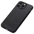 Coque iPhone 14 Pro en Cuir Elegant - Noir