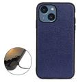 Coque iPhone 14 Max en Cuir Elegant - Bleue