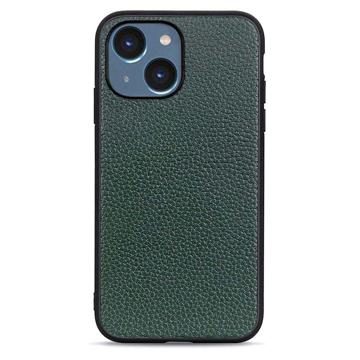 Coque iPhone 14 Max en Cuir Elegant - Verte