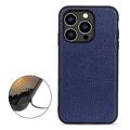 Coque iPhone 14 Pro en Cuir Elegant - Bleu