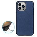 Coque iPhone 14 Pro Max en Cuir Elegant - Bleu