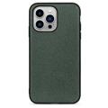 Coque iPhone 14 Pro Max en Cuir Elegant - Vert