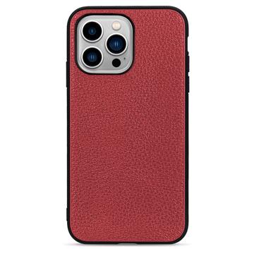 Coque iPhone 14 Pro Max en Cuir Elegant - Rouge