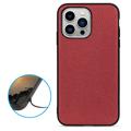 Coque iPhone 14 Pro Max en Cuir Elegant - Rouge