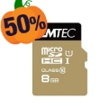 Emtec Gold+ Carte mémoire MicroSDHC avec adaptateur ECMSDM8GHC10GP - 8GB