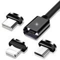 Câble Magnétique 3-en-1 Essager - USB-C, Lightning, MicroUSB - 1m - Noir