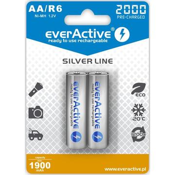 EverActive Silver Line EVHRL6-2000 Piles AA rechargeables 2000mAh