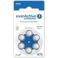 Piles EverActive Ultrasonic 675/PR44 pour appareils auditifs - 6 pièces