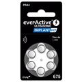 EverActive Ultrasonic Implant HD 675/PR44 Piles pour aides auditives - 6 pièces