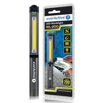 EverActive WL-200 Lampe de travail magnétique - Aluminium - 200 Lumens