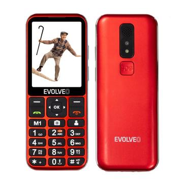 Evolveo EasyPhone LT 4G téléphone senior avec localisation GPS SOS et support de charge - Rouge