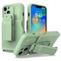 Coque Hybride iPhone 14 Plus avec Clip Ceinture Série Explorer - Vert Clair