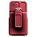 Coque Hybride iPhone 14 avec Clip Ceinture Série Explorer - Rouge