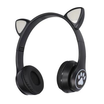 Casque sans fil Extralink Cat-Ear pour enfants - Noir