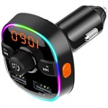 Chargeur Voiture Rapide & Émetteur FM Bluetooth BC52L - Noir