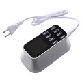 Chargeur de Bureau USB 8 ports avec Moniteur LED - Blanc