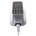 Chargeur de Bureau USB 8 ports avec Moniteur LED - Blanc