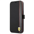 Étui Portefeuille iPhone 13 Pro Ferrari On Track Carbon Stripe