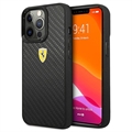 Coque iPhone 13 Pro Max Ferrari On Track Real Carbon (Emballage ouvert - Excellent) - Noire
