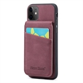 Coque Hybride iPhone 11 avec Revêtement Fierre Shann avec Porte-Cartes et Support