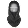 Cagoule en laine polaire / Cagoule pour l'hiver et le ski - Noir