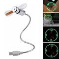 Ventilateur USB flexible à col de cygne avec affichage de l'horloge par LED