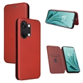 Étui à Rabat OnePlus Ace 2V/Nord 3 - Fibre de Carbone