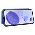 Étui à Rabat Xiaomi Mi 11 Lite 5G - Fibre de Carbone - Bleu