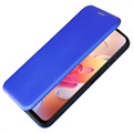 Étui à Rabat Xiaomi Redmi Note 10 5G - Fibre de Carbone - Bleu