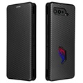 Étui à Rabat Asus ROG Phone 5 - Fibre de Carbone - Noir